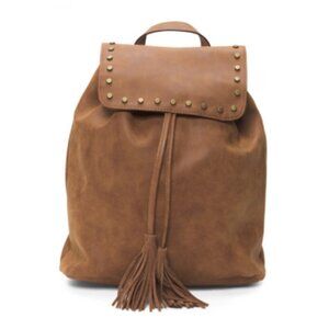 Backpack by T-Shirt & Jeans Synthetic leather Snap Closure _ Cognac/brown